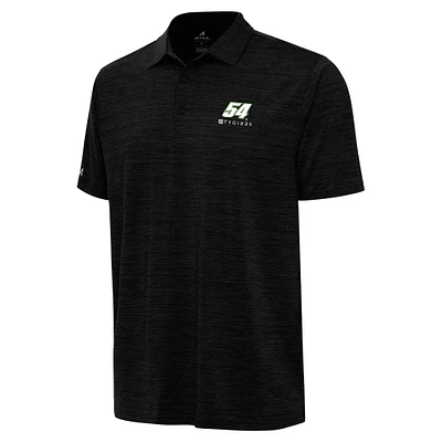 Men's Antigua  Heather Black Ty Gibbs Layout Polo