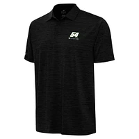 Men's Antigua  Heather Black Ty Gibbs Layout Polo