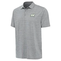 Men's Antigua  Heather Gray Ty Gibbs Layout Polo