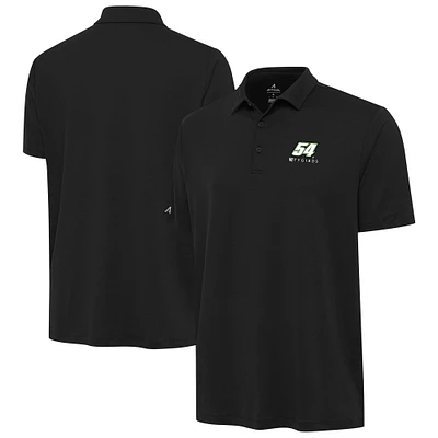 Men's Antigua  Black Ty Gibbs Reprocess Polo