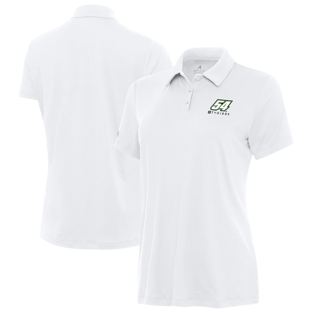 Women's Antigua White Ty Gibbs Reprocess Polo