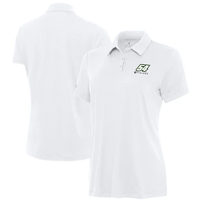 Women's Antigua  White Ty Gibbs Reprocess Polo