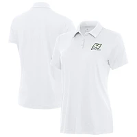 Women's Antigua  White Ty Gibbs Reprocess Polo