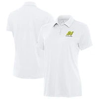 Women's Antigua  White William Byron Reprocess Polo