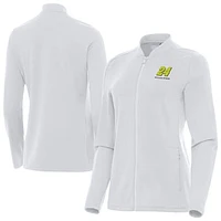 Women's Antigua  White William Byron Continual Full-Zip Jacket