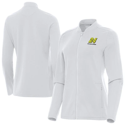 Women's Antigua  White William Byron Continual Full-Zip Jacket