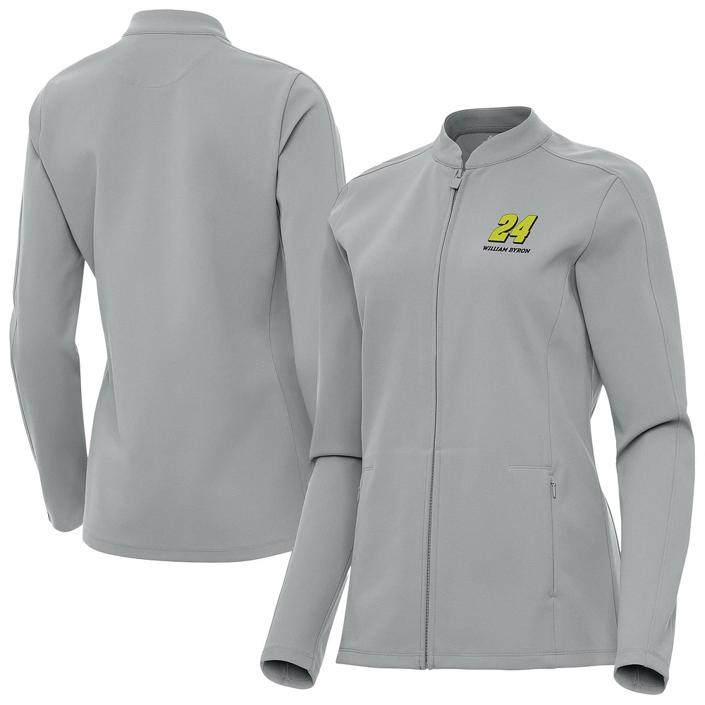 Women's Antigua Gray William Byron Regard Full-Zip Jacket