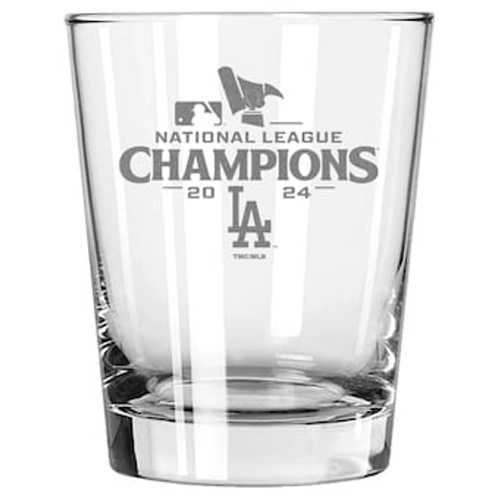 The Memory Company Los Angeles Dodgers 2024 National League Champions 15oz. Double Old Fashioned Etched Glass