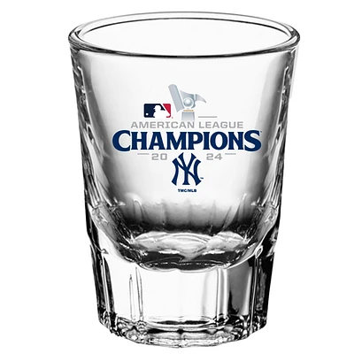 The Memory Company New York Yankees 2024 American League Champions 2oz. Fluted Shot Glass