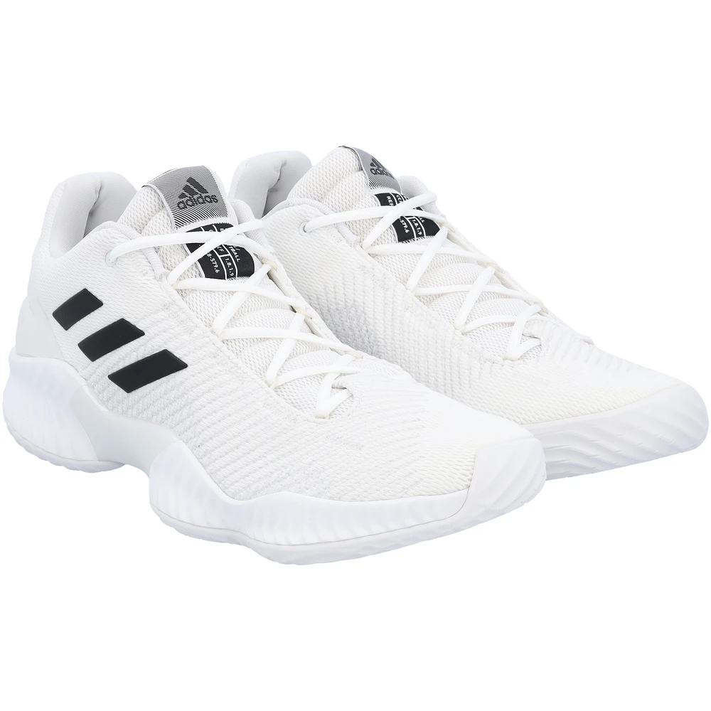 Kansas Jayhawks Team-Issued White Pro Bounce Low adidas Shoes from the Basketball Program - Size 13.5