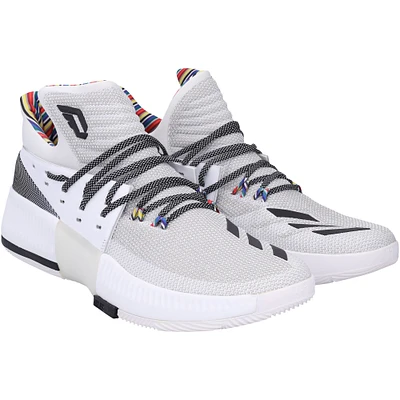 Kansas Jayhawks Team-Issued White Dame 3 adidas Shoes from the Basketball Program - Size 15