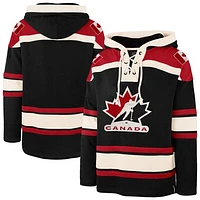 Men's '47 Black Hockey Canada Lacer Fleece Pullover Hoodie