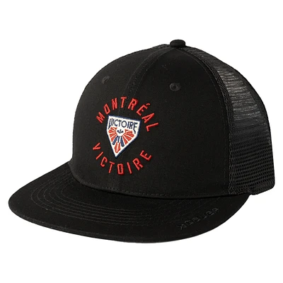 Unisex Black Montreal Victoire Trucker Snapback Hat