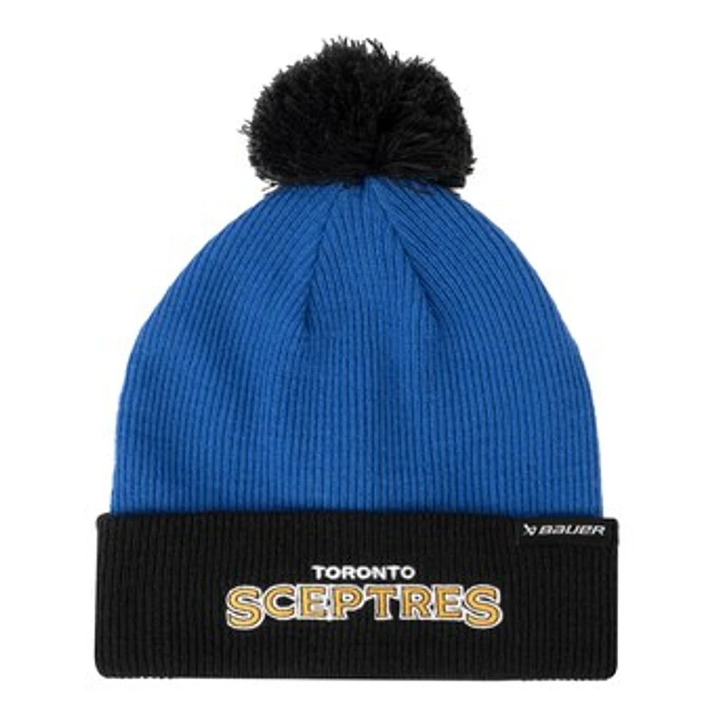 Unisex Blue/Black Toronto Sceptres Two-Tone Cuffed Knit Hat with Pom