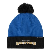 Unisex Blue/Black Toronto Sceptres Two-Tone Cuffed Knit Hat with Pom