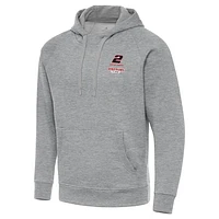 Men's Antigua  Heather Gray Austin Cindric Fleece Victory Pullover Hoodie