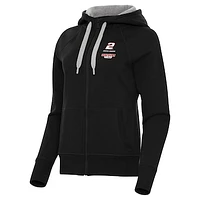 Women's Antigua  Black Austin Cindric Victory Full-Zip Hoodie