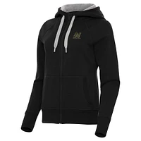 Women's Antigua  Black William Byron Victory Full-Zip Hoodie