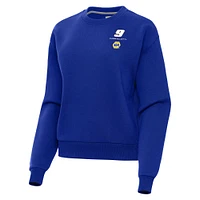 Women's Antigua  Royal Chase Elliott Victory Crewneck Pullover Sweatshirt