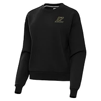 Women's Antigua Chris Buescher Victory Crewneck Pullover Sweatshirt