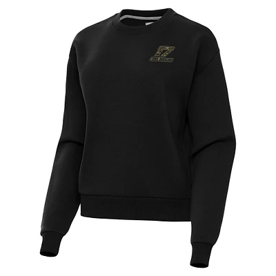 Women's Antigua Chris Buescher Victory Crewneck Pullover Sweatshirt