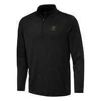 Men's Antigua Black Martin Truex Jr Reprocess Quarter-Zip Top