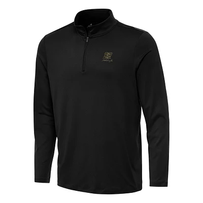 Men's Antigua Black Martin Truex Jr Reprocess Quarter-Zip Top