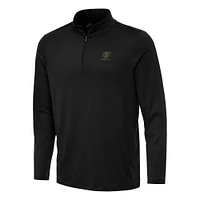Men's Antigua Black Martin Truex Jr Reprocess Quarter-Zip Top