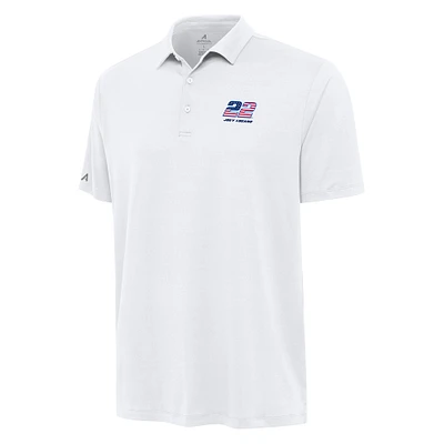 Men's Antigua White Joey Logano Reprocess Polo