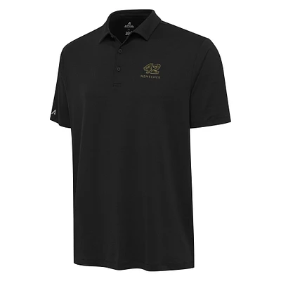 Men's Antigua Black John Hunter Nemechek Reprocess Polo
