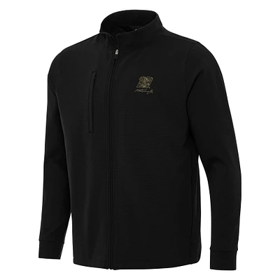 Men's Antigua Black Martin Truex Jr Regard Full-Zip Jacket