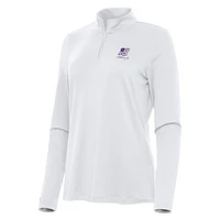 Women's Antigua White Martin Truex Jr Reprocess Quarter-Zip Top