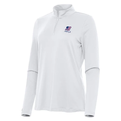 Women's Antigua White Martin Truex Jr Reprocess Quarter-Zip Top