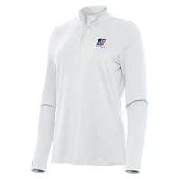 Women's Antigua White Martin Truex Jr Reprocess Quarter-Zip Top
