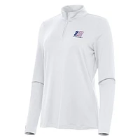 Women's Antigua White Ryan Blaney Reprocess Quarter-Zip Top