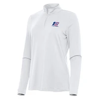 Women's Antigua White Ryan Blaney Reprocess Quarter-Zip Top