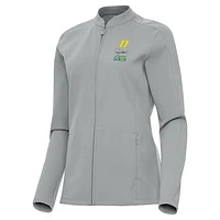 Women's Antigua Gray Denny Hamlin Regard Full-Zip Jacket