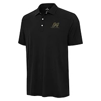 Men's Antigua Black Jeff Gordon Western Polo