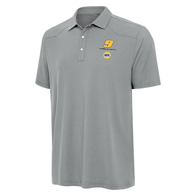 Men's Antigua Gray Chase Elliott Western Polo