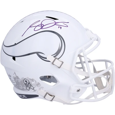 Sam Darnold Minnesota Vikings Autographed Riddell 2024 Salute To Service Speed Replica Helmet
