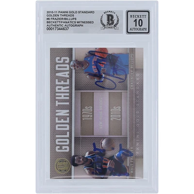 Walt Frazier & Chauncey Billups New York Knicks Autographed 2010-11 Panini Gold Standard Golden Threads #6 #/299 Beckett Fanatics Witnessed Authenticated 10 Card