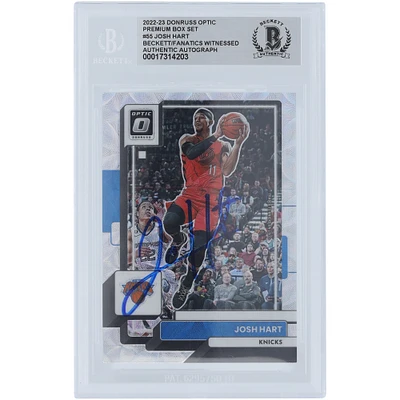 Josh Hart New York Knicks Autographed 2022-23 Panini Donruss Optic Premium Box Set #55 #/249 Beckett Fanatics Witnessed Authenticated Card