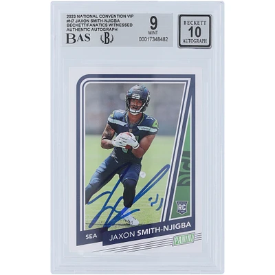 Jaxon Smith-Njigba Seattle Seahawks Autographed 2023 Panini National Convention VIP #N7 Beckett Fanatics Witnessed Authenticated / Rookie Card