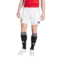Men's adidas  White Manchester United 2025/26 Home AEROREADY Replica Shorts