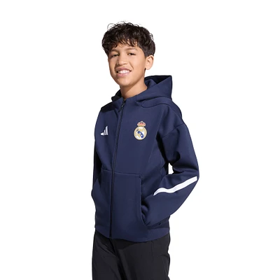 Youth adidas  Blue Real Madrid 2025/26 Anthem Full-Zip Jacket