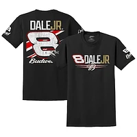 Men's JR Motorsports Official Team Apparel Black Dale Earnhardt Jr. Budweiser T-Shirt