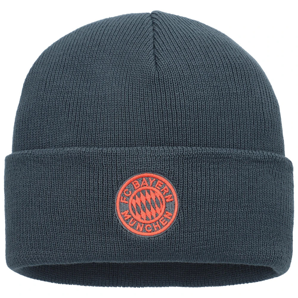 Unisex adidas Charcoal Bayern Munich Cuffed Knit Hat