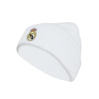 Unisex adidas  White Real Madrid Cuffed Knit Hat