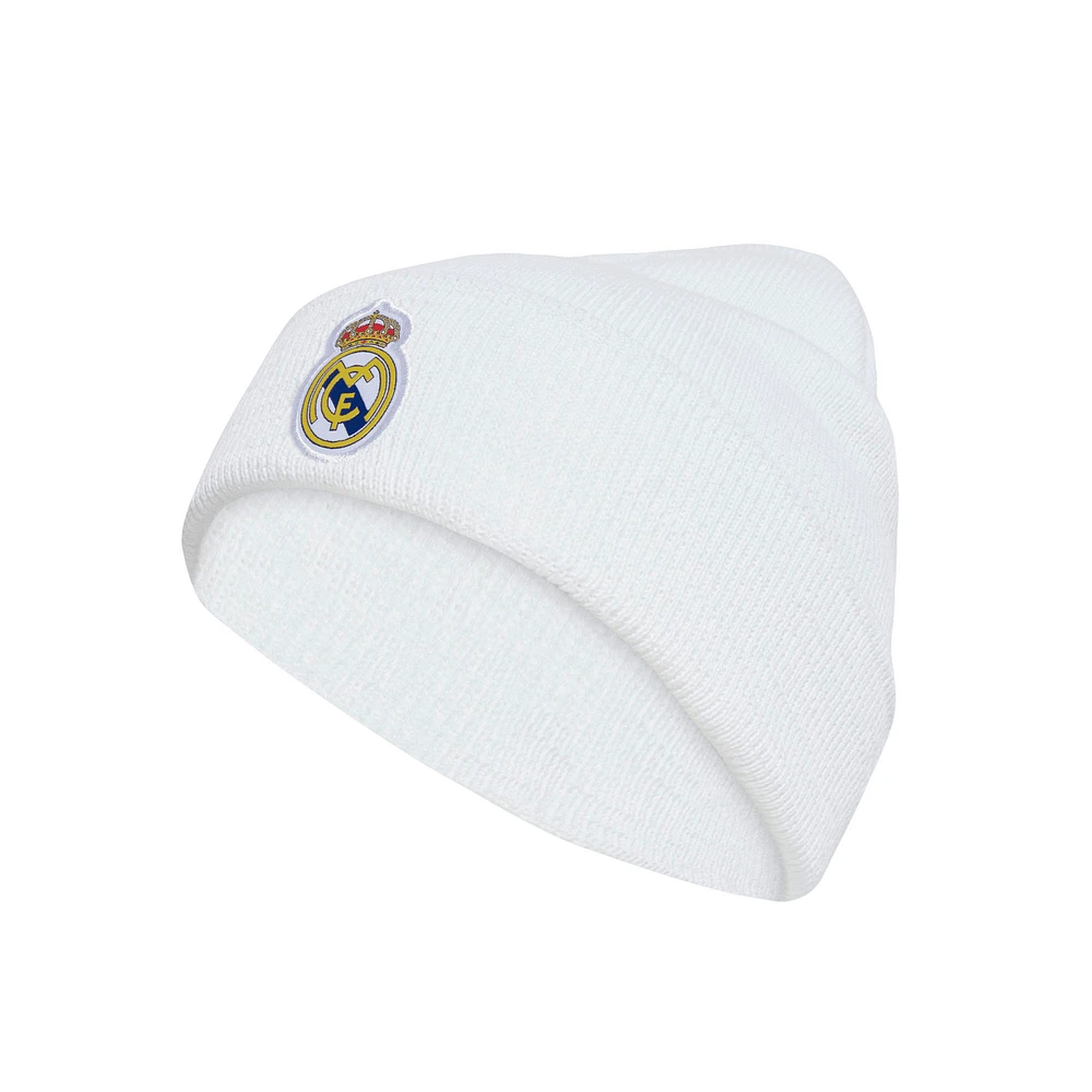 Unisex adidas  White Real Madrid Cuffed Knit Hat