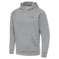 Men's Antigua  Heather Gray Homestead-Miami Speedway Victory Pullover Hoodie